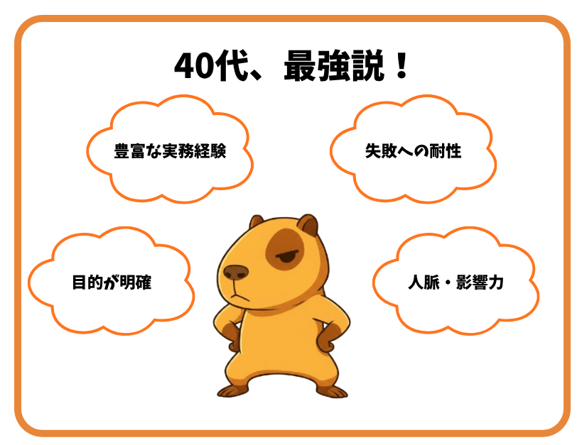 40代が学び直しに強い4つの理由｜豊富な実務経験・目的が明確・失敗への耐性・人脈と影響力